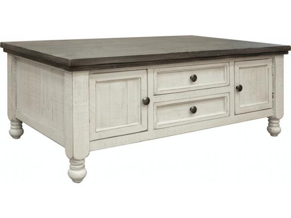 Stone 4 Drawers Cocktail Table IFD4691CKT Cocktail & Coffee Tables International Furniture Direct