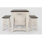 Madison County 3 Piece Counter Height Table Set Vintage White Finish Dining Sets Jofran 16
