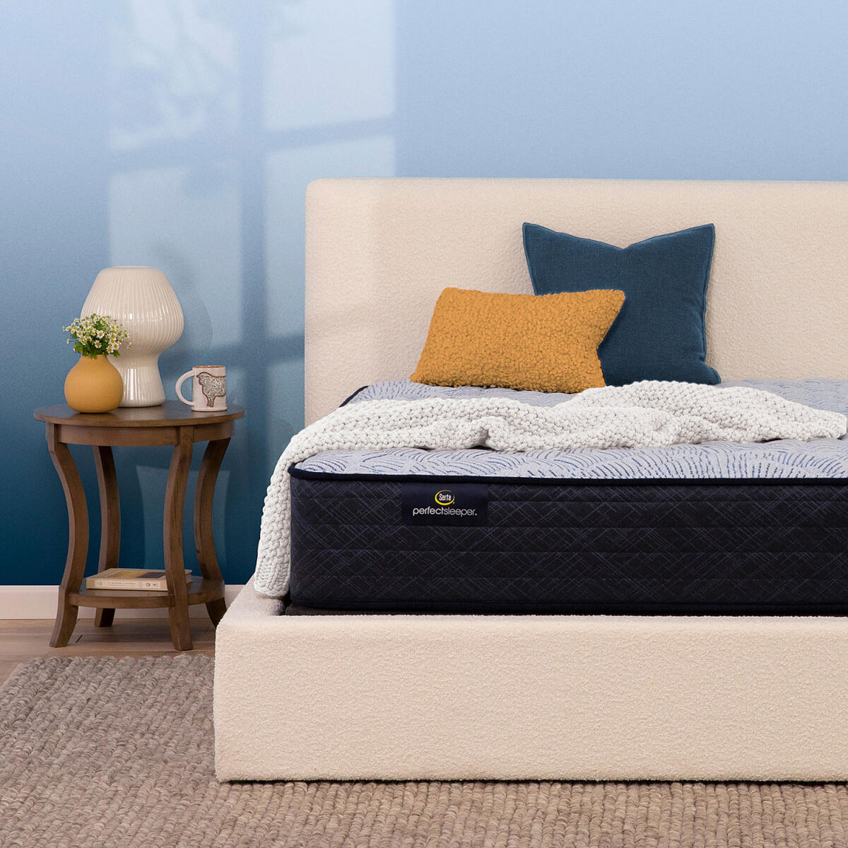 Perfect Sleeper Blue Lagoon Nights Firm California King Back Sleeper 7