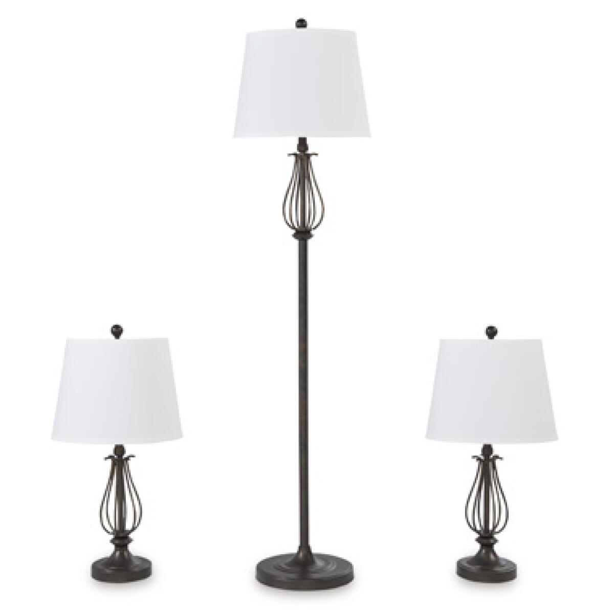 Brycestone Floor Lamp with 2 Table Lamps Lighting Ashley Furniture 7