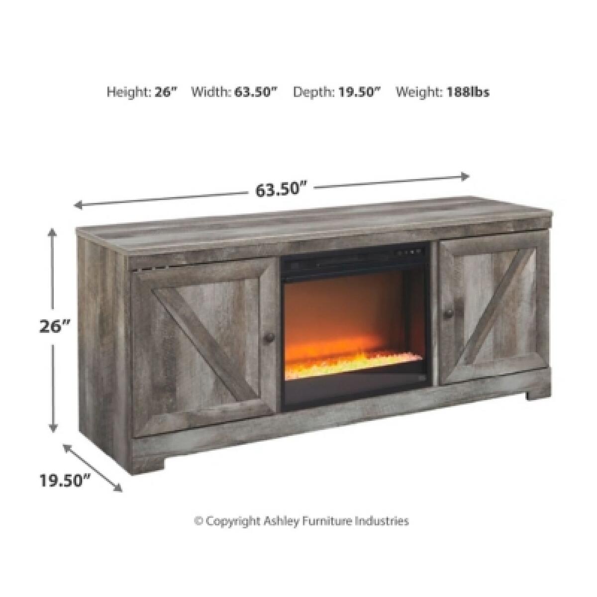 Wynnlow 63″ TV Stand with Electric Fireplace Fireplaces Ashley Furniture 14