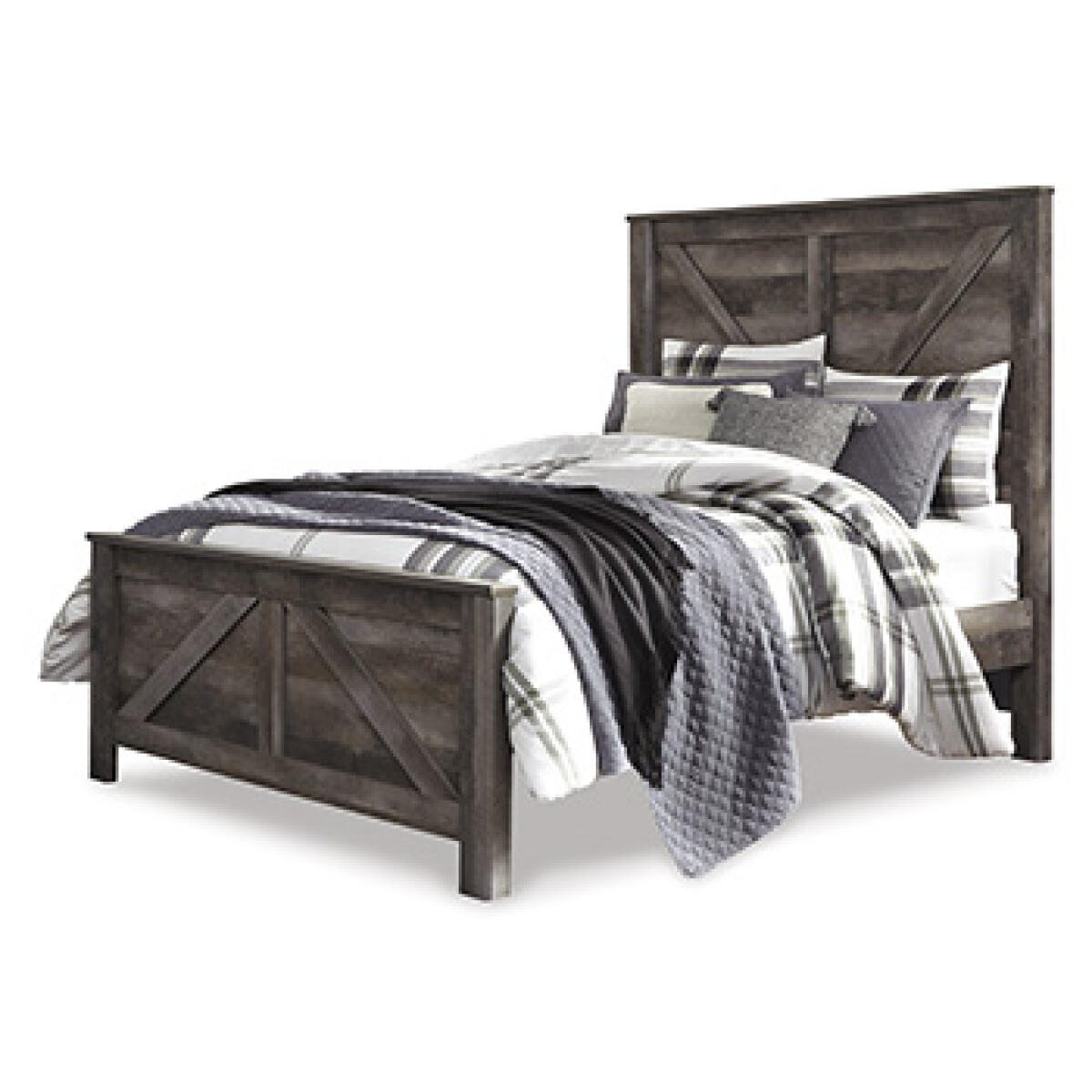 209d649d4386e4c98cf49d019ff93db6 Wynnlow Queen Crossbuck Panel Bed - Image 1