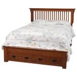 Queen Storage Bed with 2 Footboard End Drawers Beds Customizable 5