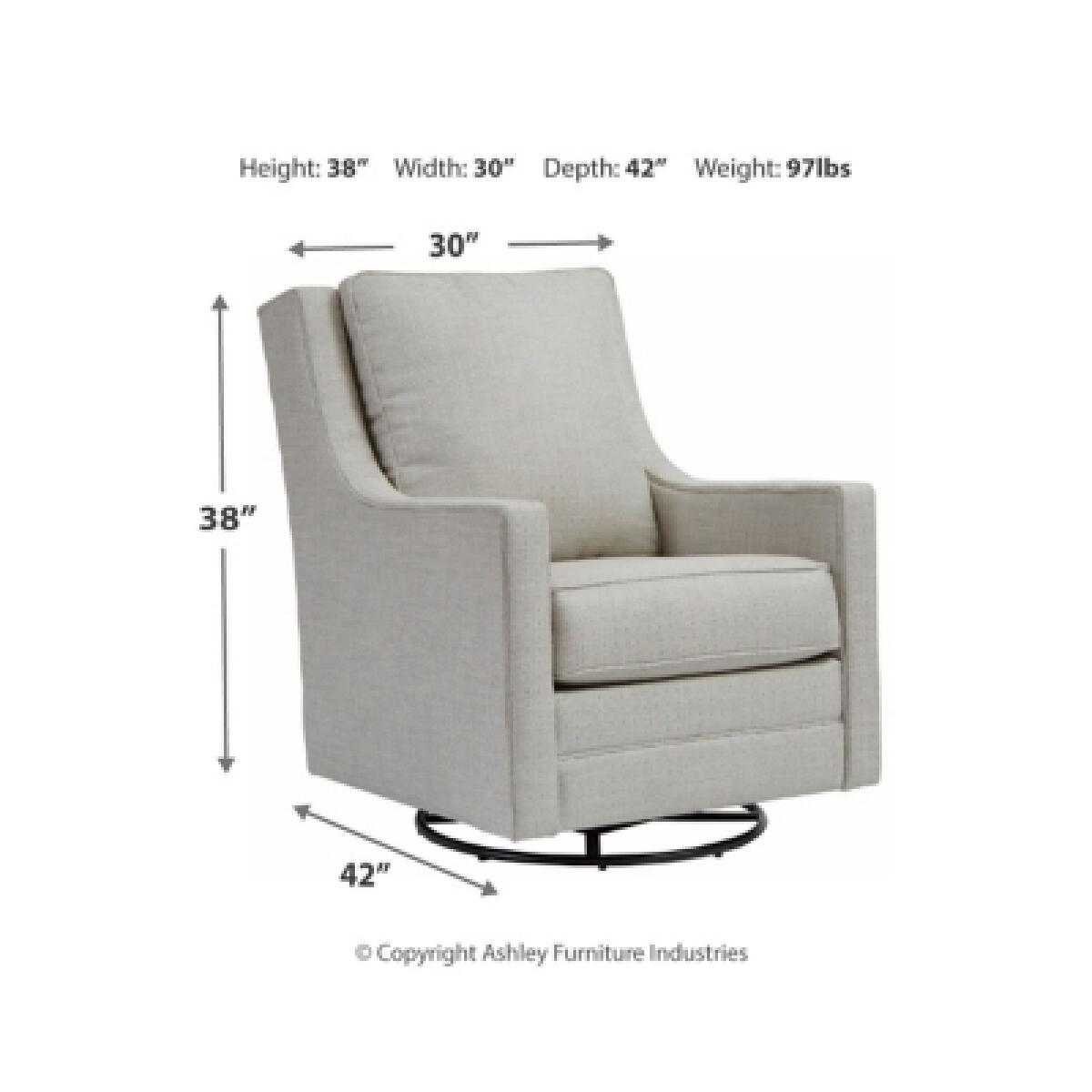 Kambria Swivel Glider Accent Chair Chairs Ashley Furniture 13