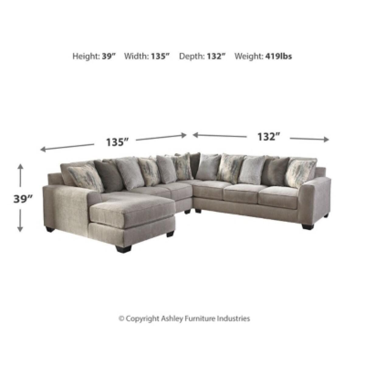 Ardsley 4-Piece Sectional with Chaise Sectionals Ashley Furniture 18