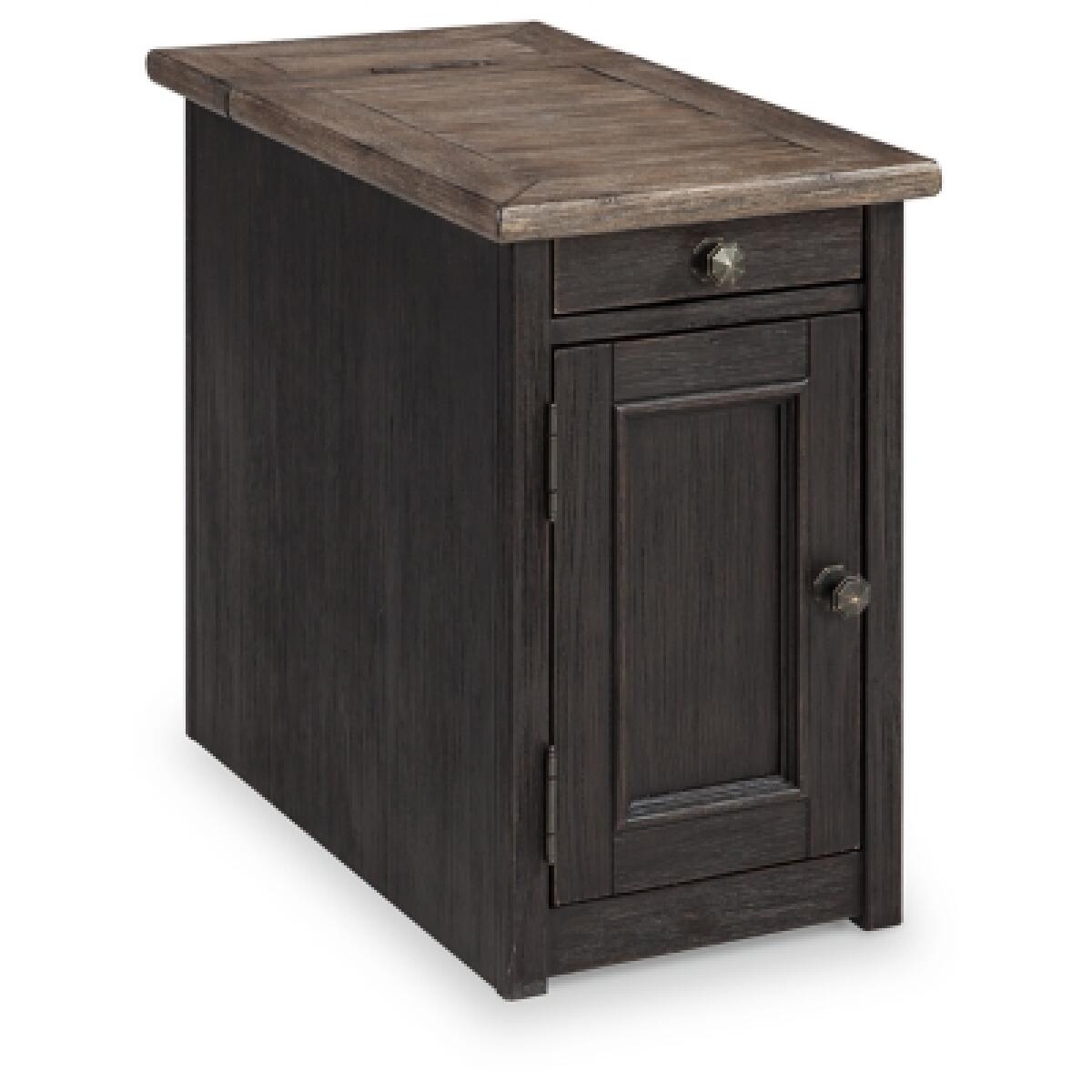 Tyler Creek Chairside End Table with USB Ports & Outlets Chairside Tables Ashley Furniture 16