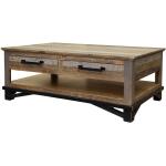 Loft Brown Cocktail Table with 4 Drawers IFD6441CKT