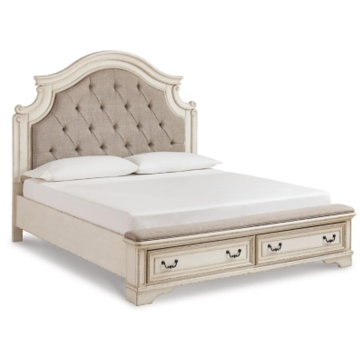 Realyn California King Upholstered Storage Bed Beds Ashley Furniture 12