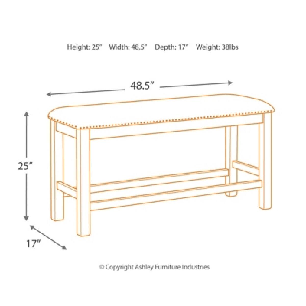 Moriville Counter Height Dining Bench Accent Furniture Ashley Furniture 13
