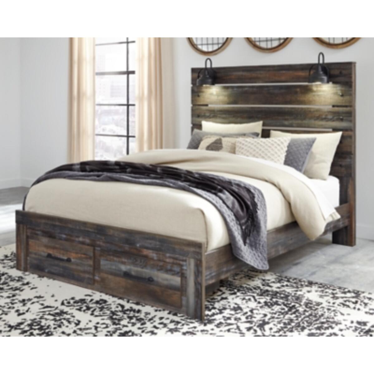 Drystan Queen Panel Bed with 2 Storage Drawers Beds Ashley Furniture 9