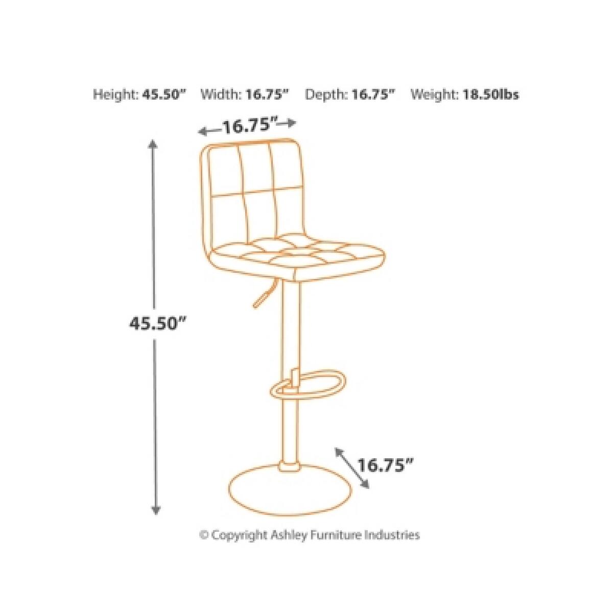 Bellatier Adjustable Height Bar Stool Barstools Ashley Furniture 12
