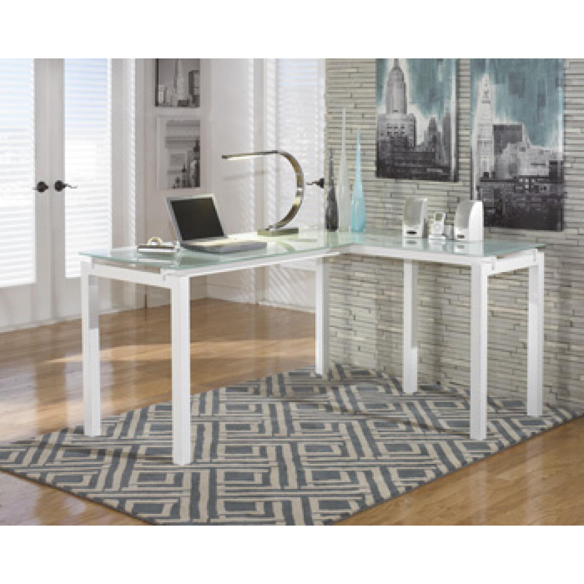 Baraga Home Office L-Desk Desks Ashley Furniture 10