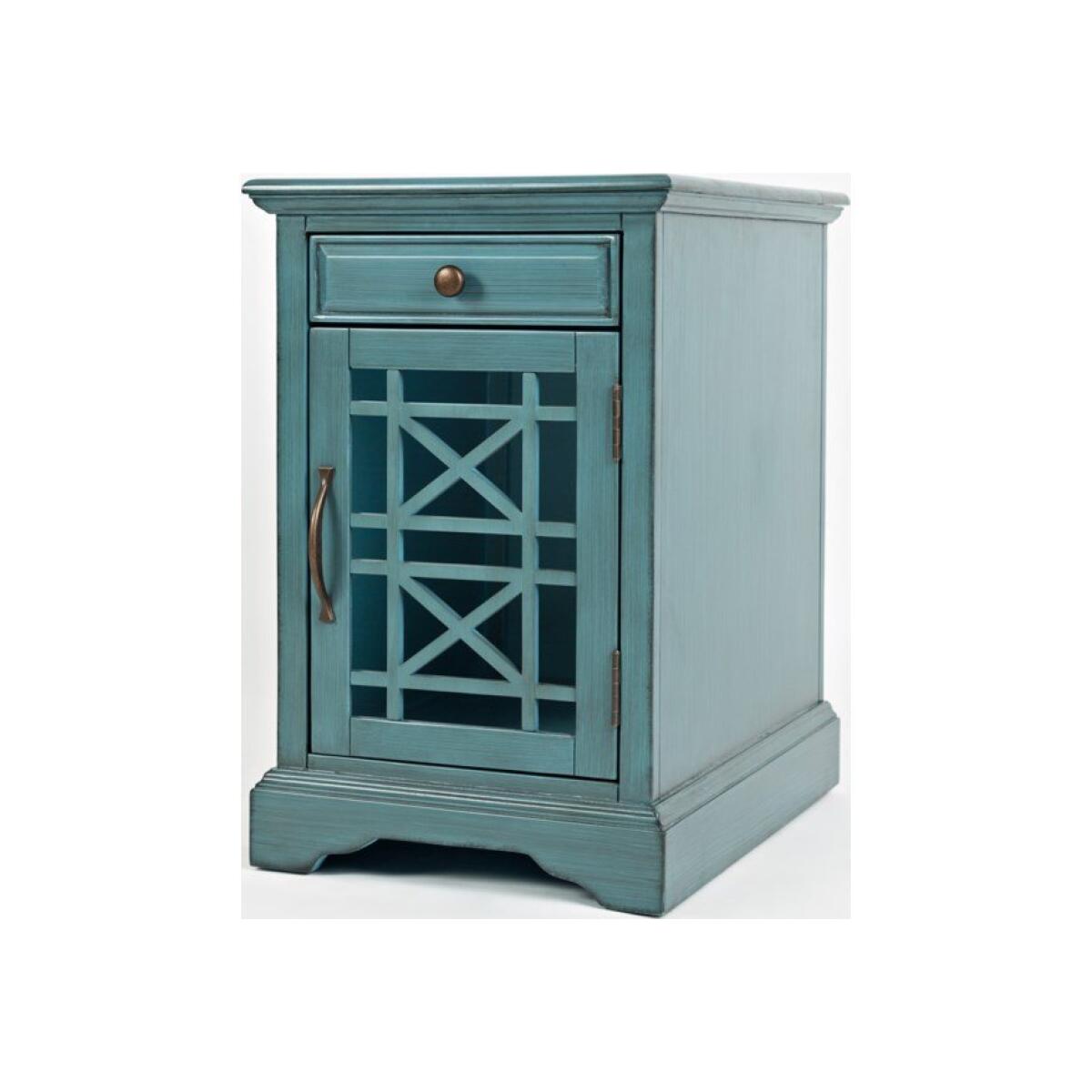 Craftsman Teal Power Chairside Table End tables Customizable 8