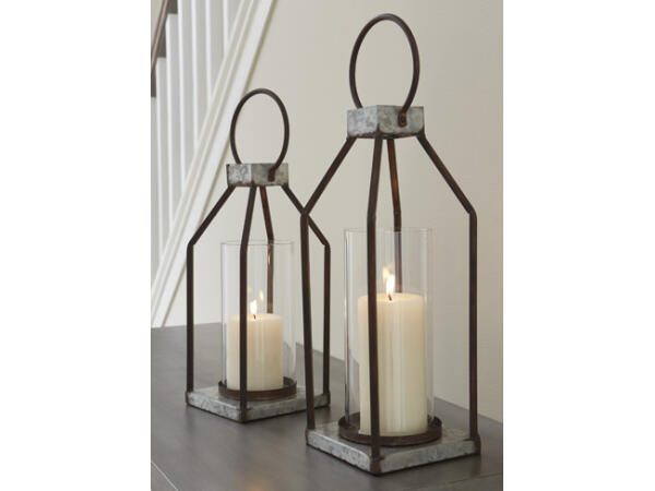 Diedrick Lantern (Set of 2) Accents Ashley Furniture