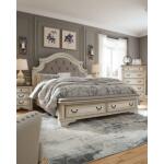 Realyn California King Upholstered Storage Bed Beds Ashley Furniture 28