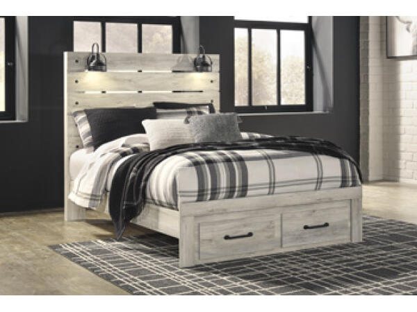 Cambeck King Upholstered Panel Bed with 2 Side Under Bed Storage Beds Ashley Furniture 4