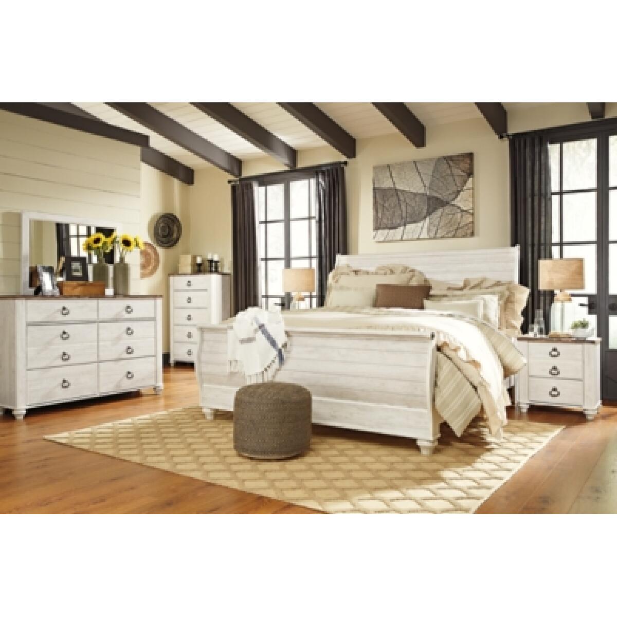 Willowton King Sleigh Bed Beds Ashley Furniture 14