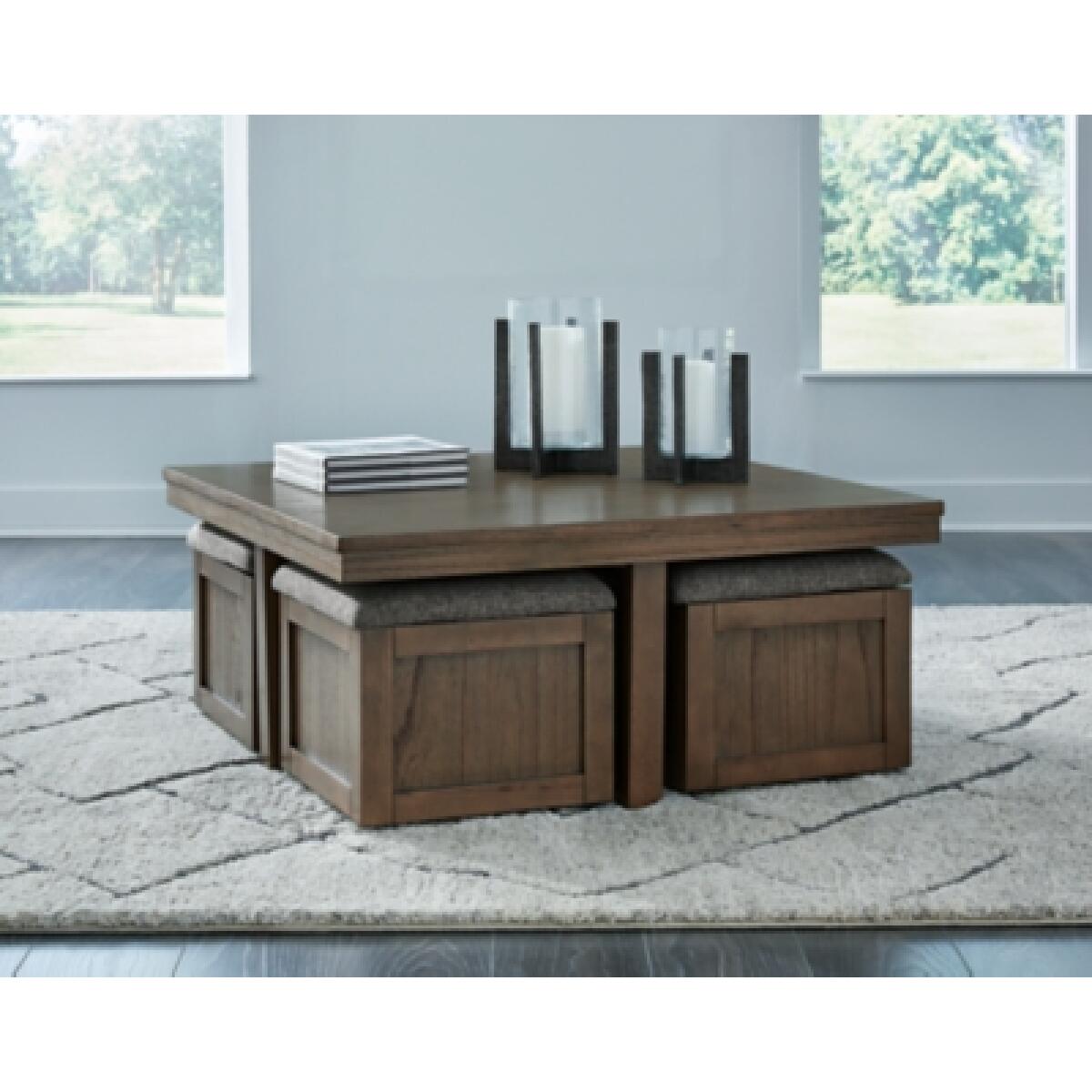 Boardernest Coffee Table with 4 Stools Cocktail & Coffee Tables Ashley Furniture 13