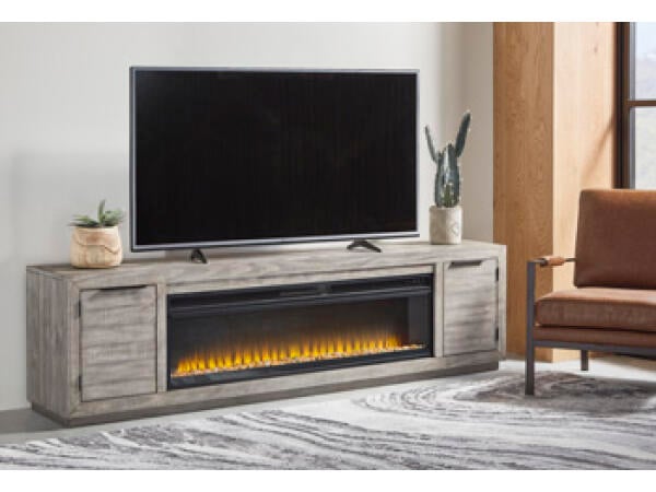 Naydell 92″ TV Stand with Electric Fireplace Fireplaces Ashley Furniture
