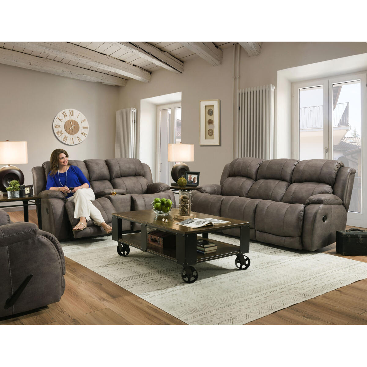 Double Reclining Sofa 177-30-17 Sofas HomeStretch 4