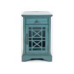 Craftsman Teal Power Chairside Table End tables Customizable 9