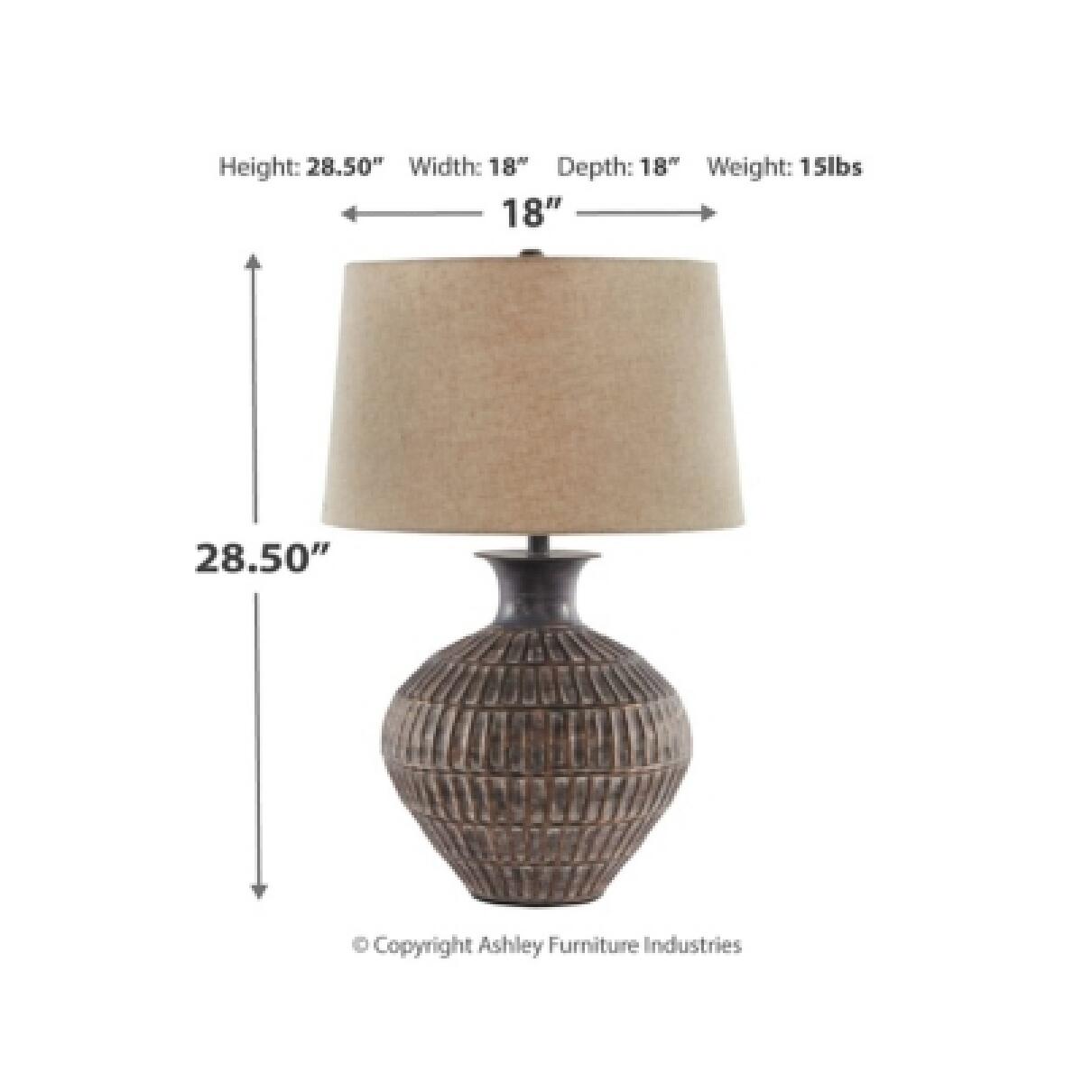 Magan Table Lamp Lighting Ashley Furniture 12