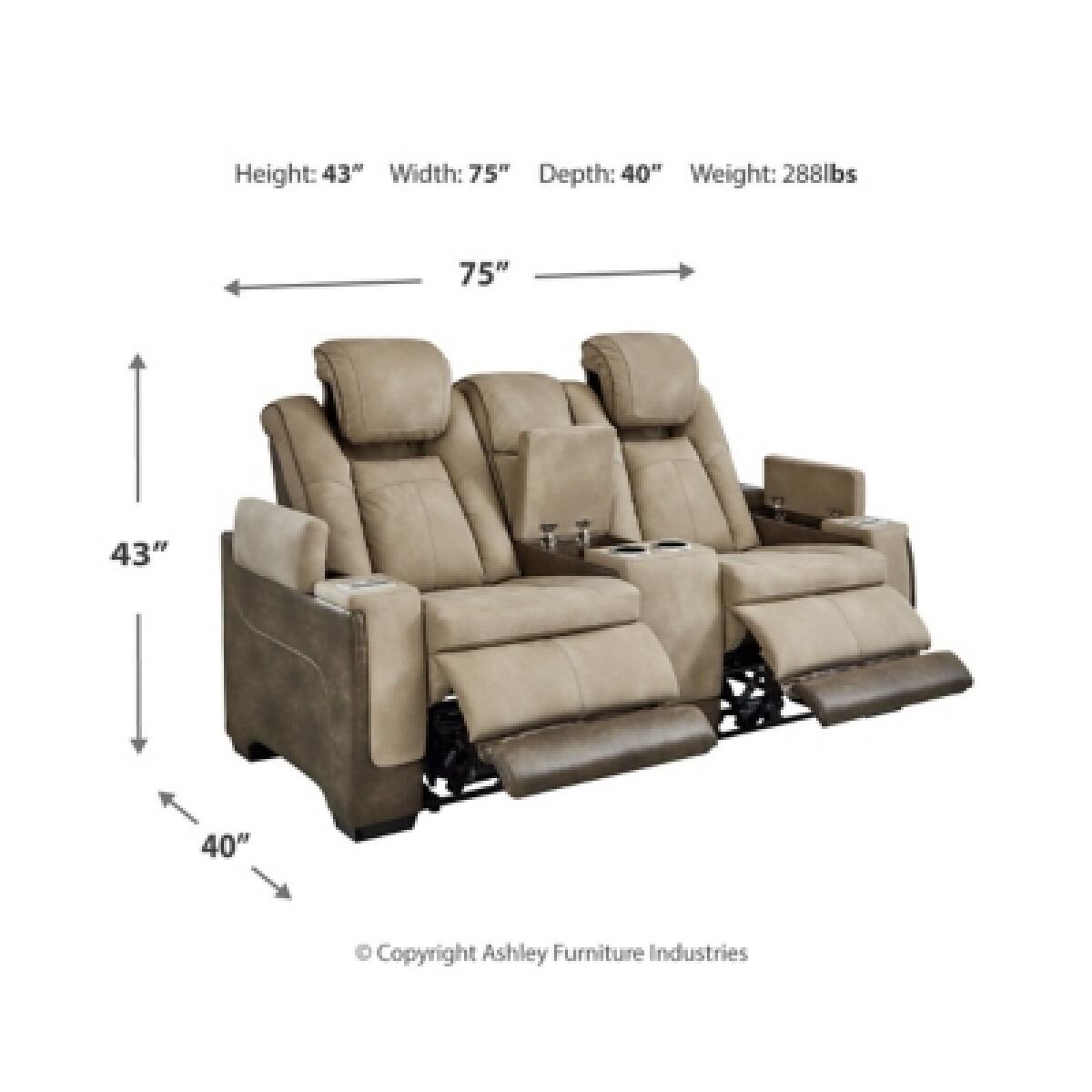 Next-Gen DuraPella Power Reclining Loveseat with Console Loveseats Ashley Furniture 20