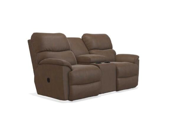 Trouper Reclining Loveseat w/ Console Loveseats Customizable