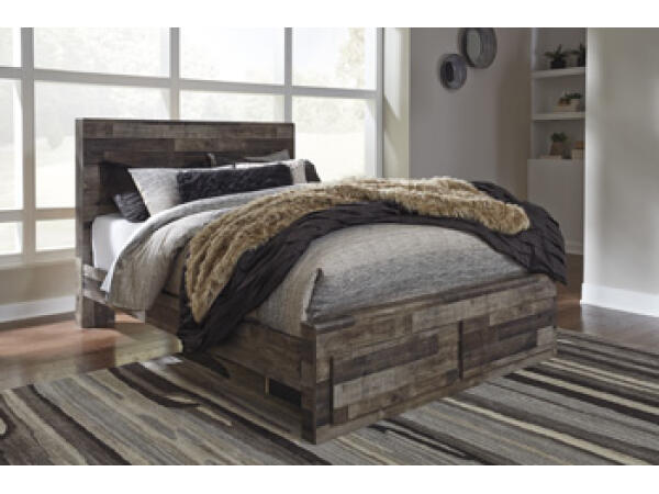 Derekson Queen Panel Bed with 2 Storage Drawers Beds Ashley Furniture