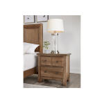 Cool Farmhouse 2 Drawer Nightstand Natural CF Nightstands 10