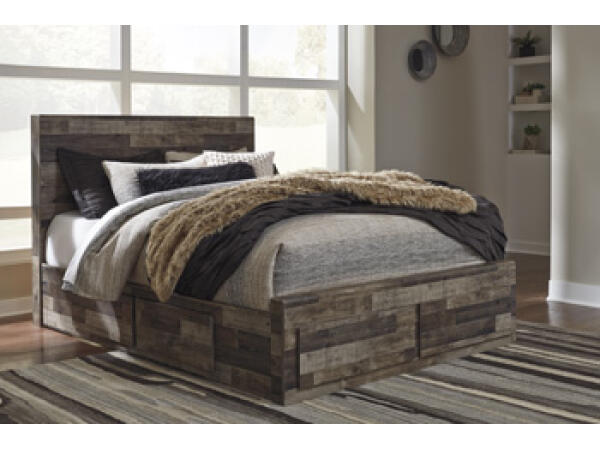 Derekson Queen Panel Bed with 6 Storage Drawers Beds Ashley Furniture