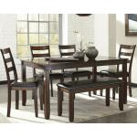 Coviar Dining Table and Chairs with Bench (Set of 6) Dining Tables Ashley Furniture 17