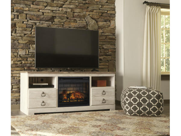 Willowton 64″ TV Stand with Electric Fireplace Fireplaces Ashley Furniture