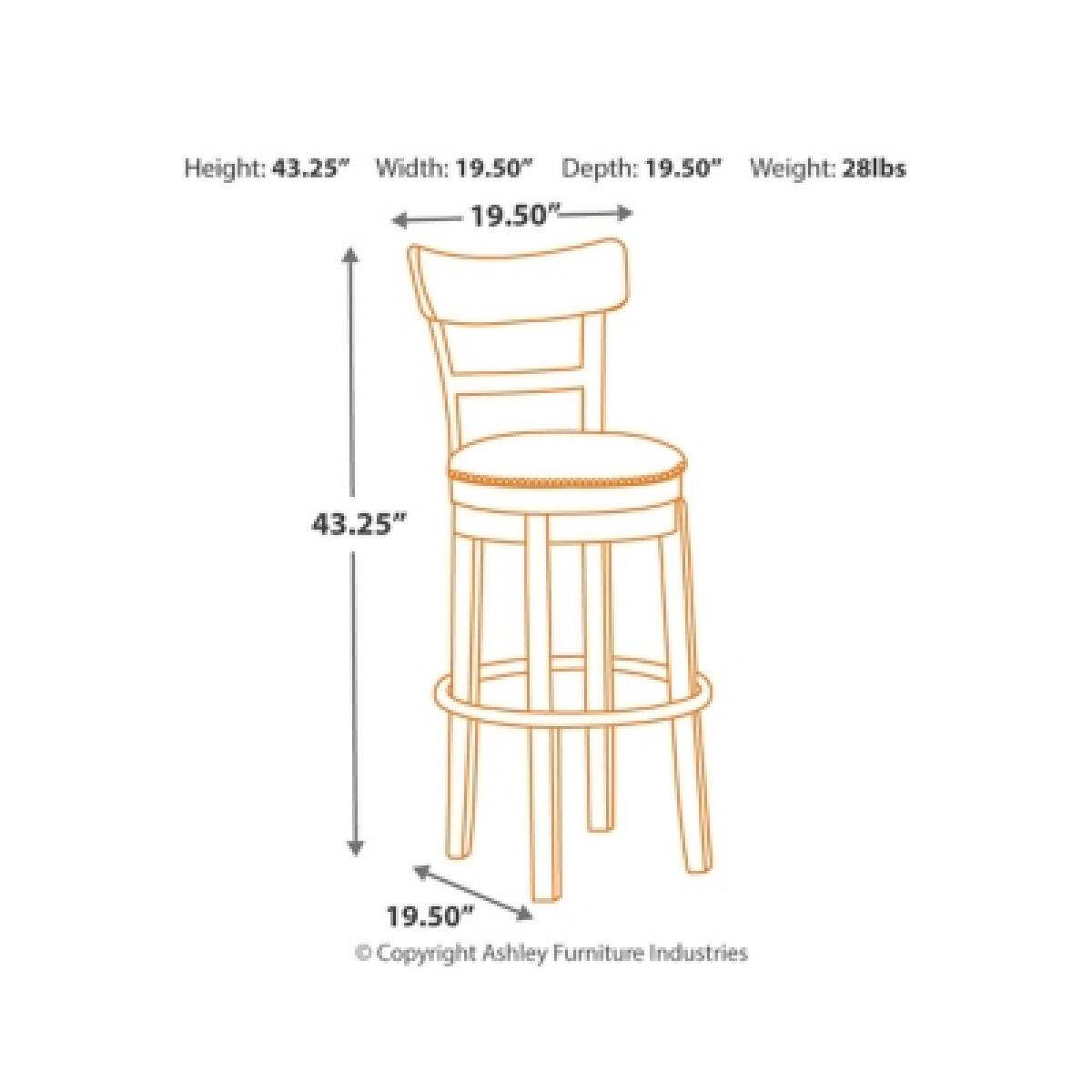 Pinnadel Bar Height Bar Stool Barstools Ashley Furniture 12