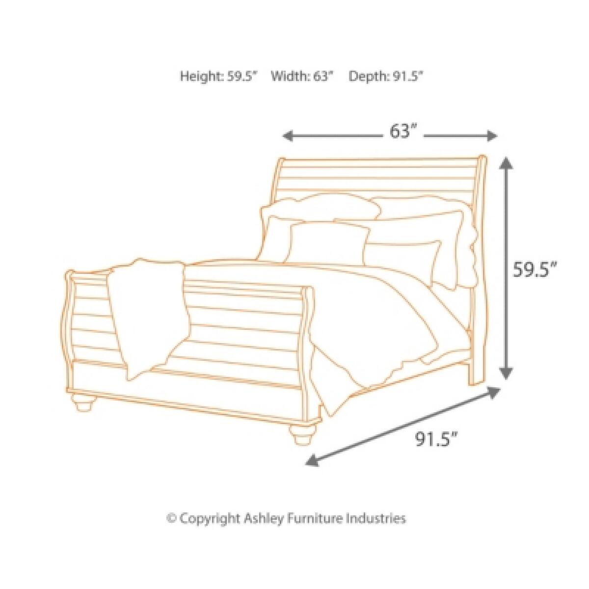 Willowton Queen Sleigh Bed Beds Ashley Furniture 10