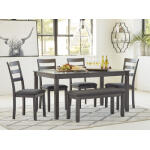 Bridson Dining Table and Chairs with Bench (Set of 6) Dining Tables Ashley Furniture 17