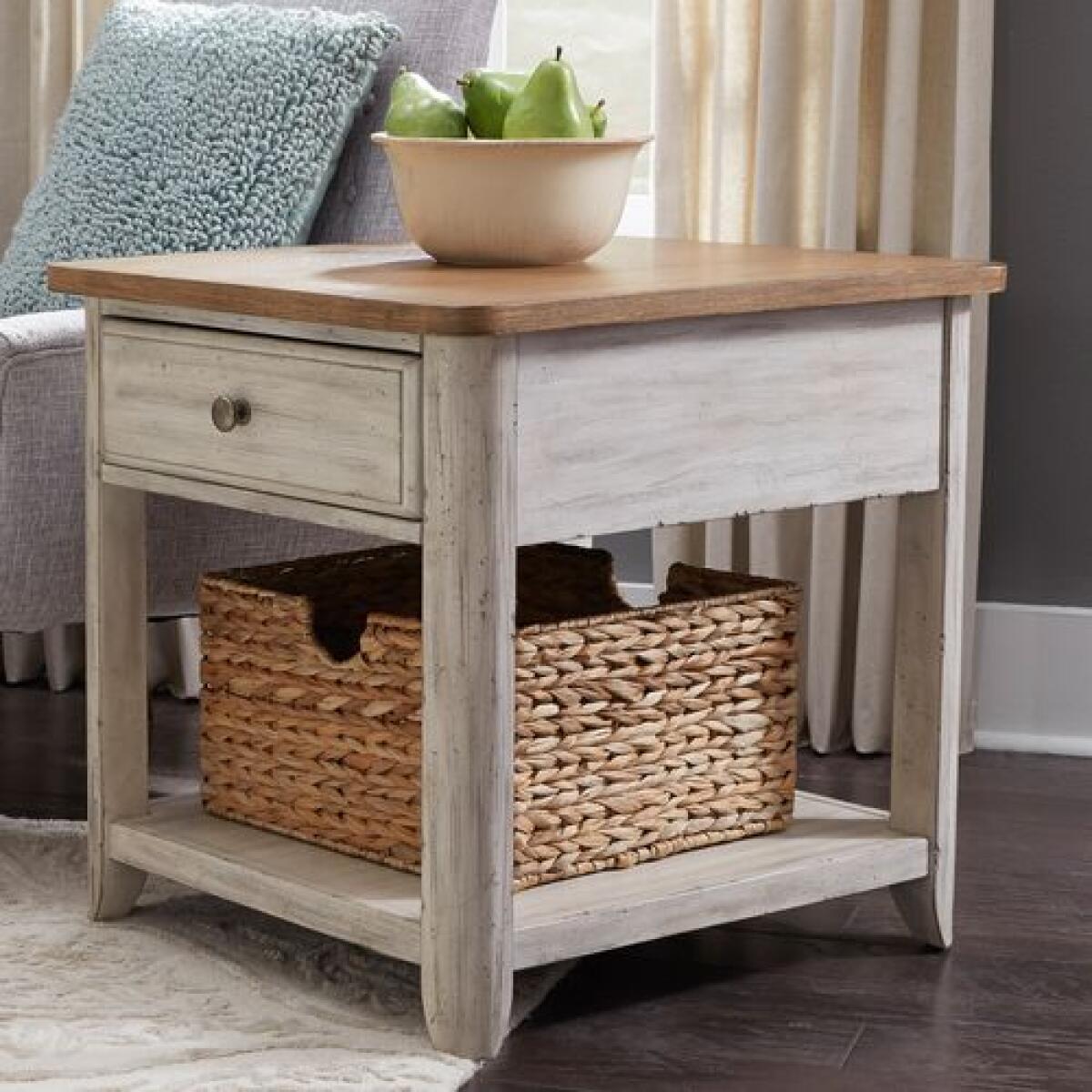Farmhouse Reimagined End Table with Basket End tables Liberty Furniture 8