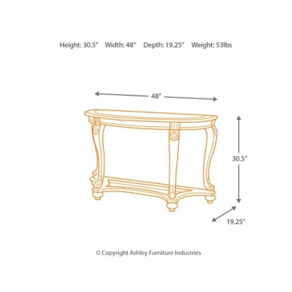 Norcastle Sofa/Console Table Sofa Tables Ashley Furniture 23