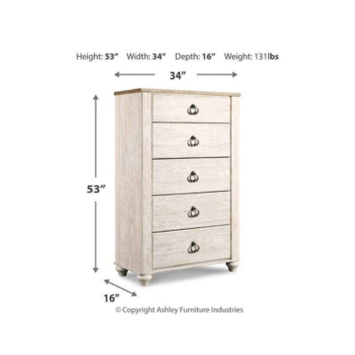 Willowton Chest of Drawers Chests Ashley Furniture 13