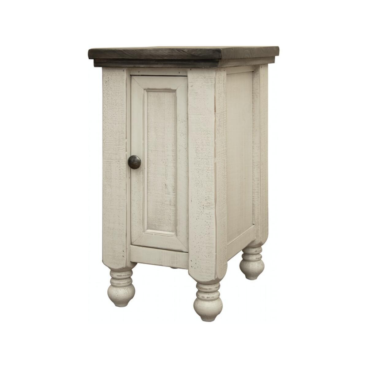 Stone 1 Door Chairside Table IFD4691CST Chairside Tables International Furniture Direct 3