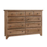 Cool Farmhouse 8 Drawer Dresser Natural CF Dressers 9