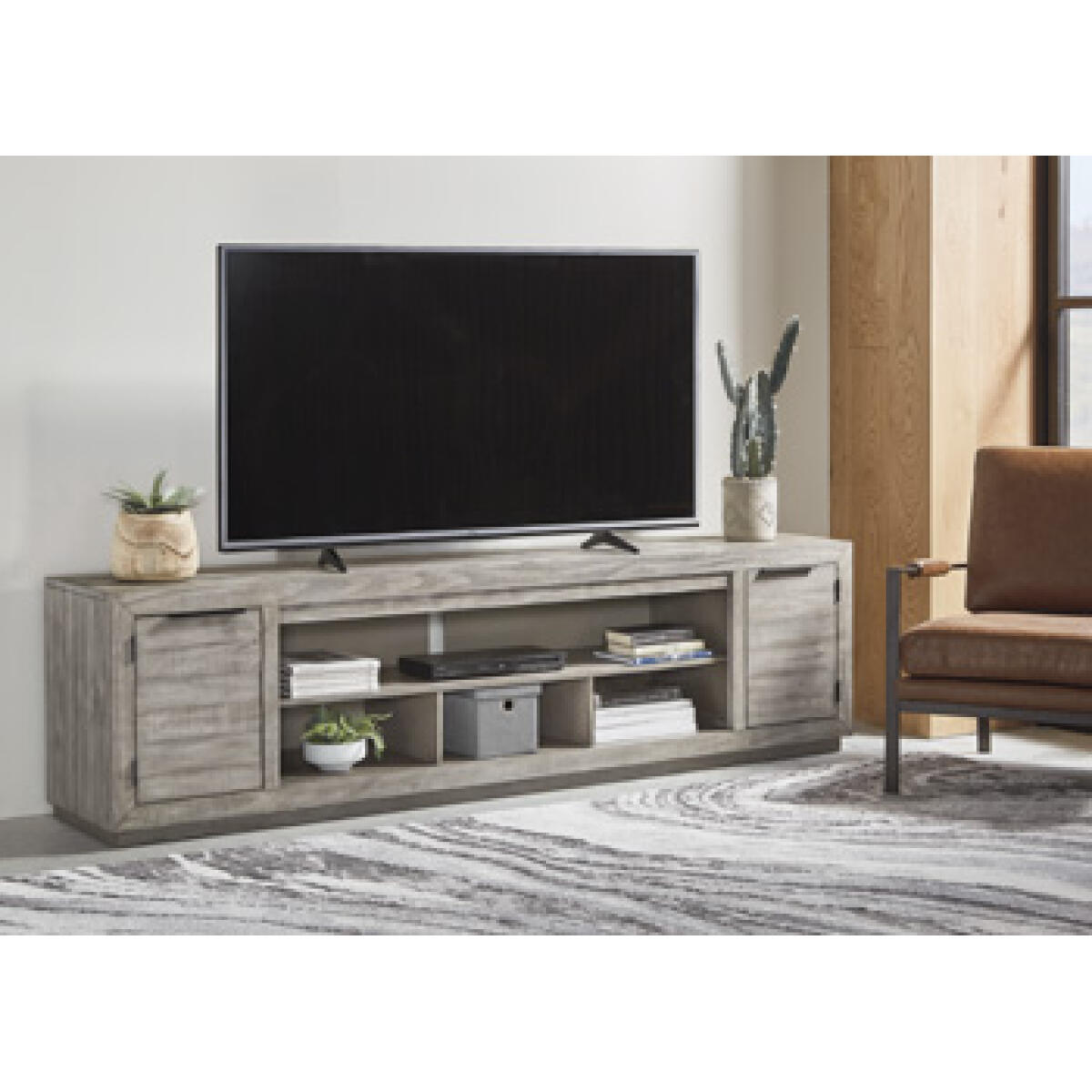 Naydell 92″ TV Stand Entertainment Stands Ashley Furniture 9