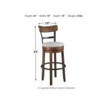 Valebeck Bar Height Bar Stool Barstools Ashley Furniture 23