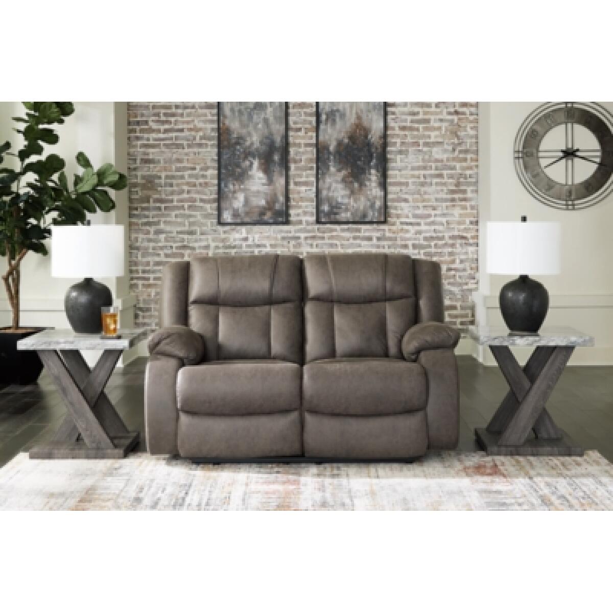 First Base Reclining Loveseat Loveseats Ashley Furniture 12