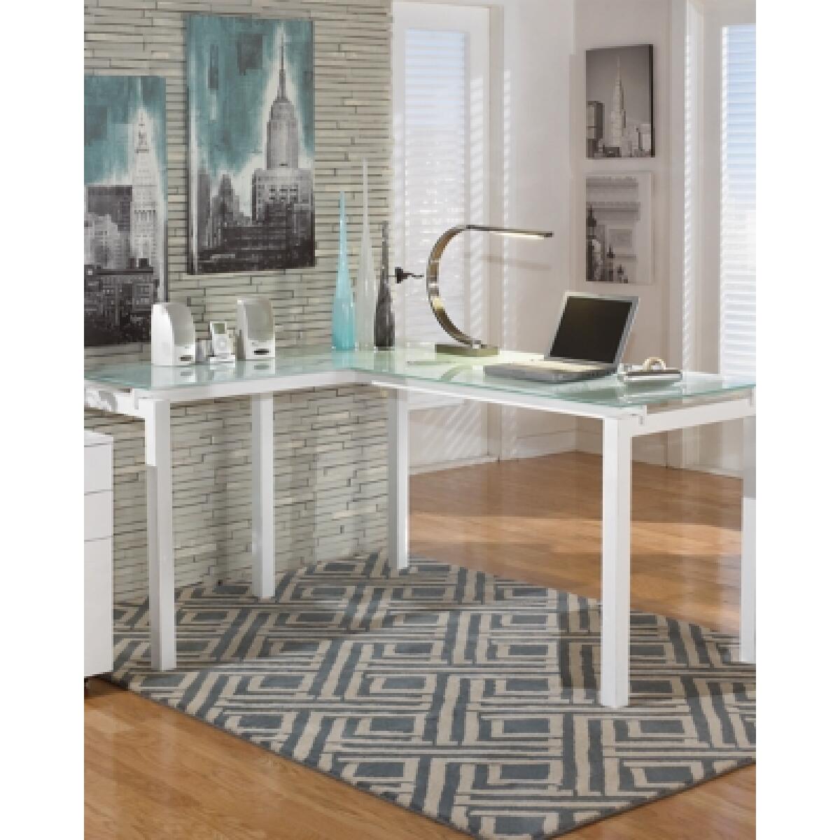 Baraga Home Office L-Desk Desks Ashley Furniture 12