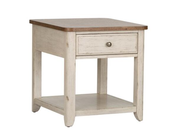 Farmhouse Reimagined End Table with Basket End tables Liberty Furniture