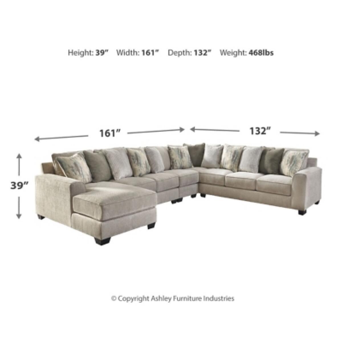 Ardsley 5-Piece Sectional with Chaise Sectionals Ashley Furniture 18
