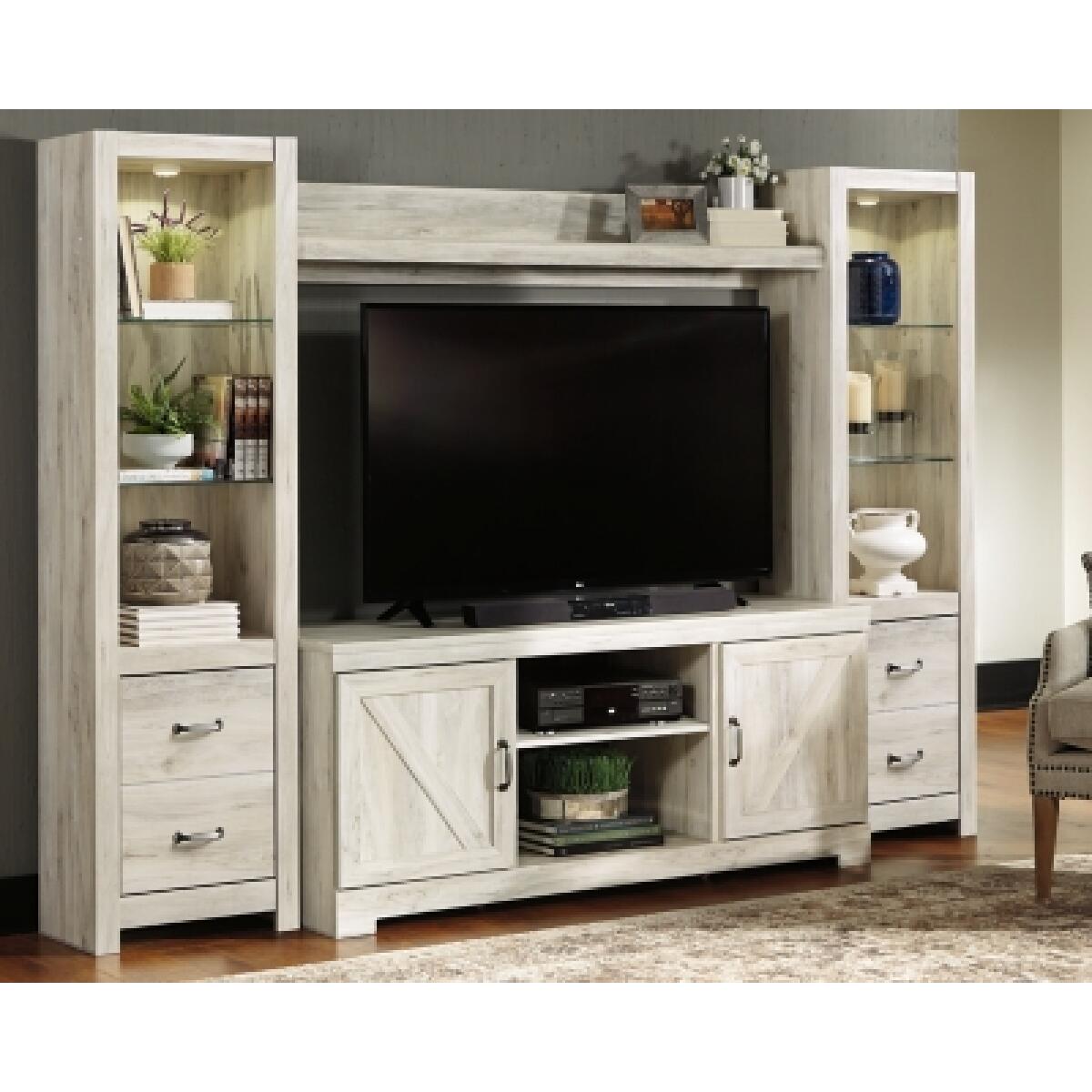 Bellaby 4-Piece Entertainment Center Entertainment Stands Ashley Furniture 12
