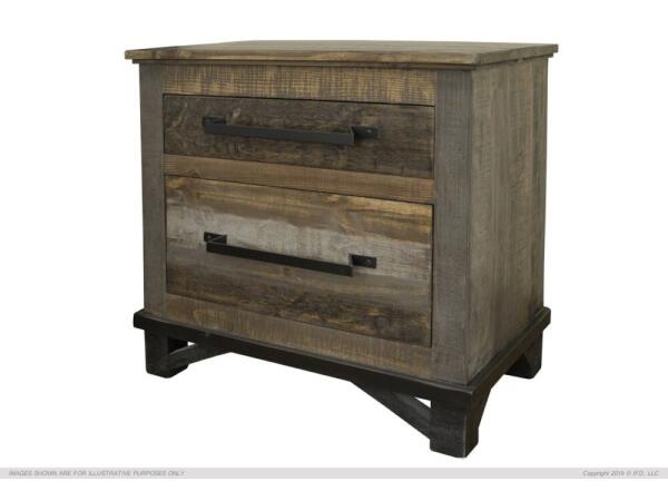 Loft Brown 2 Drawer Night Stand Nightstands International Furniture Direct
