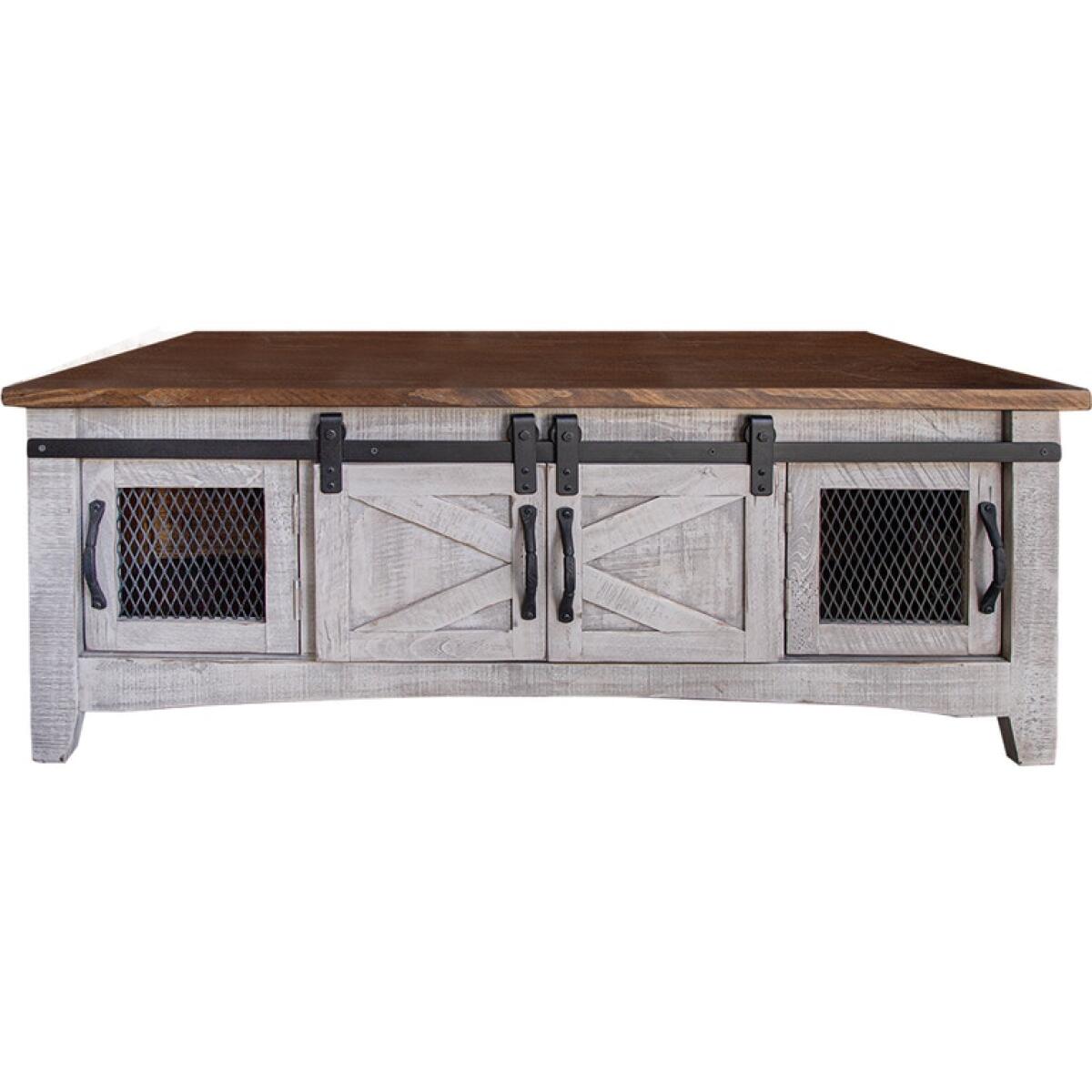 Pueblo Gray Cocktail Table 8 Doors Cocktail & Coffee Tables International Furniture Direct 4